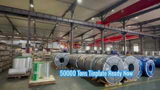 The tinplate coil and sheet warehouse in Quanjiang ensures your supply needs.