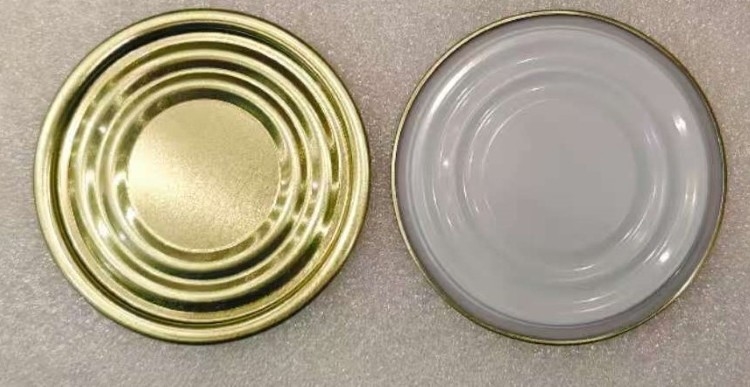 214D 70 mm Bottom End External Golden Internal White For Beverge And Fruit Can