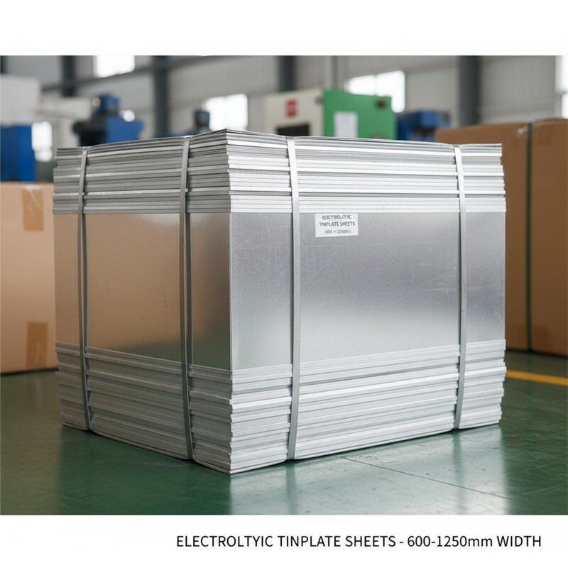 Width 600mm to 1250mm Electrolytic Tinplate Sheets Tinplate Sheets Suitable for Protective Packaging and Industrial Uses