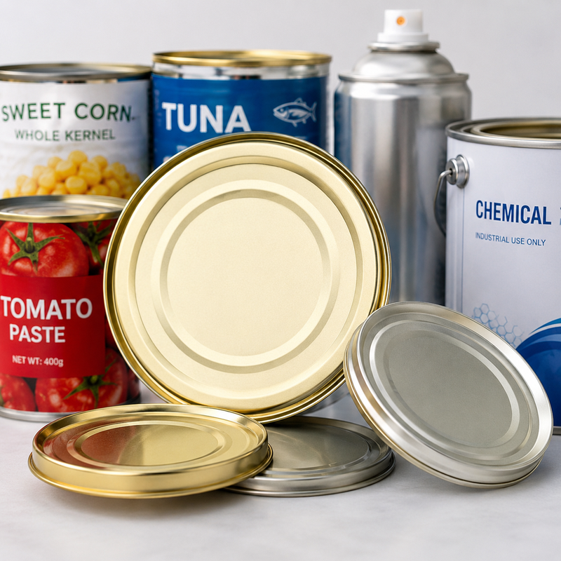 Multi-Type Tinplate Lids For Food, Chemical & Aerosol Packaging
