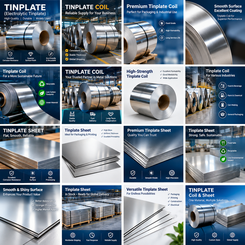 0.16mm & 0.26mm Electrolytic Tinplate Coils with Superior Paint & Corrosion Resistance